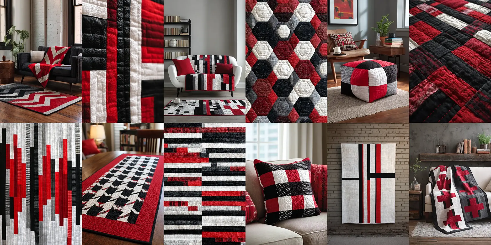 Red, Black, and White Quilt Ideas for Modern and Stylish Living Spaces
