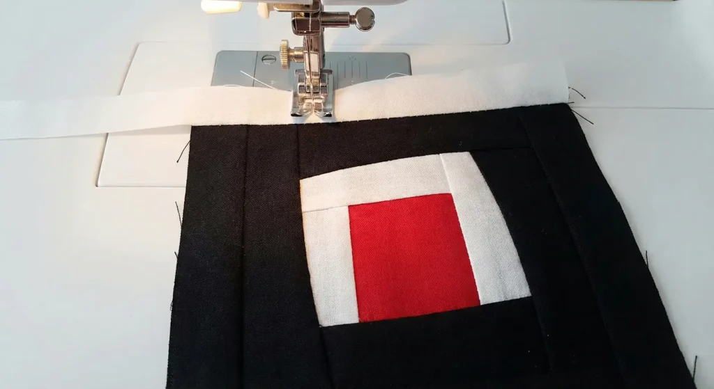 Red, Black, and White Sophisticated Log Cabin Quilt Patterns