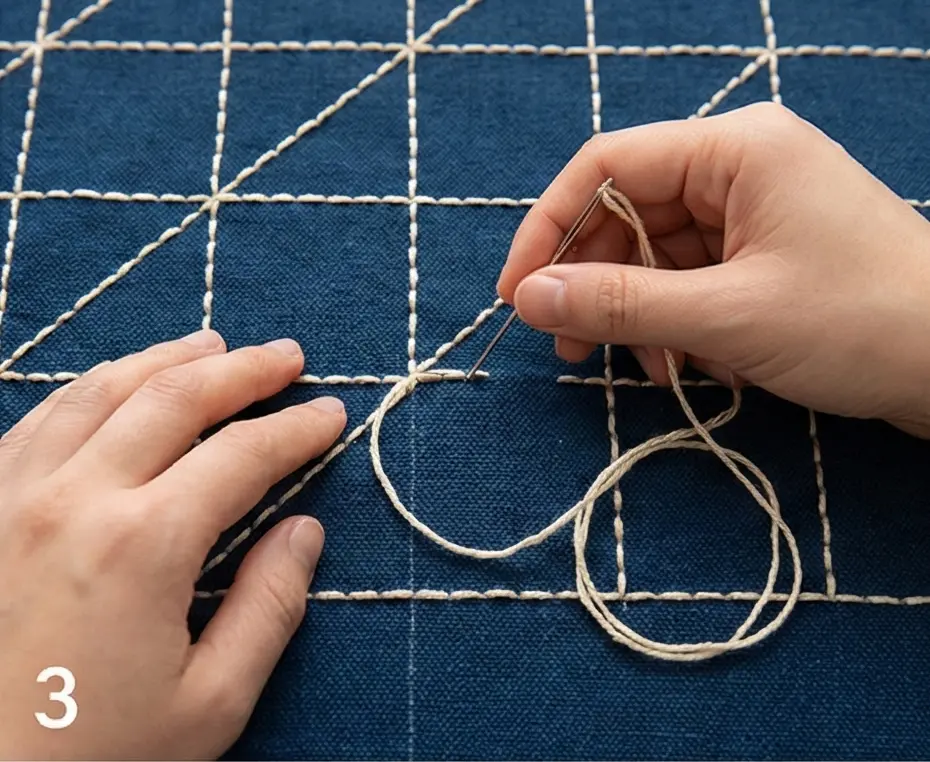 Refined Shonai Quilt Patterns for Ottoman Covers