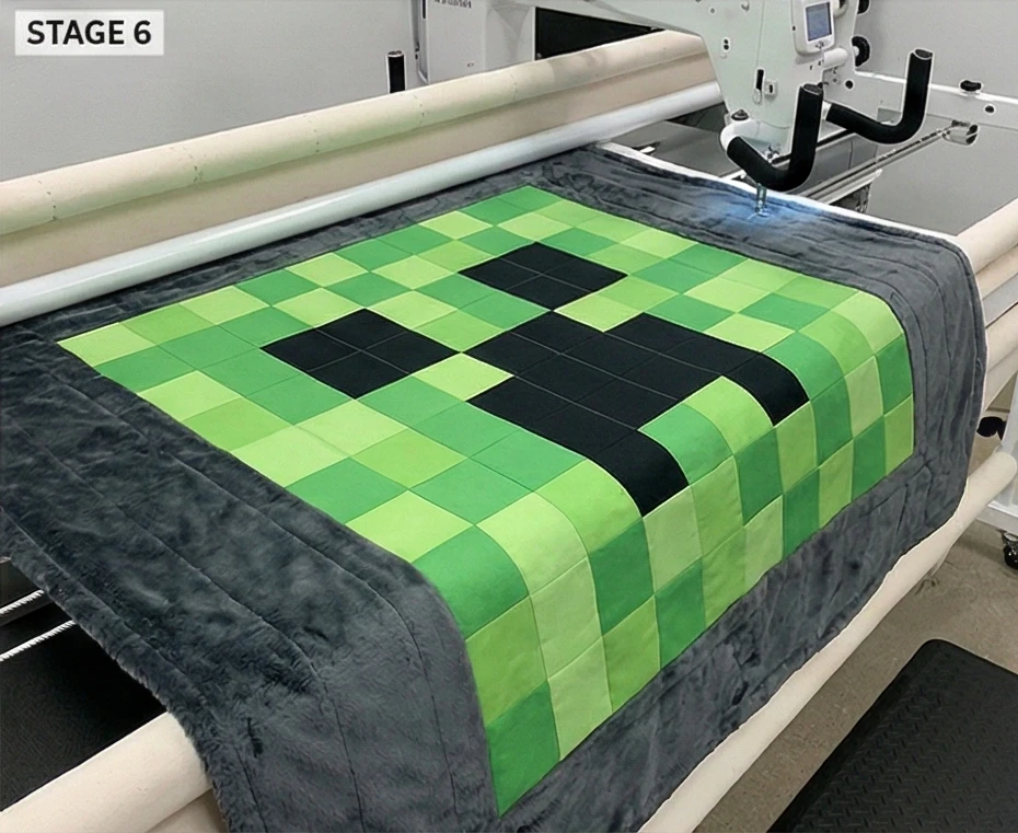 Retro Video Game Pixel Quilt Designs for Gamer Bedrooms