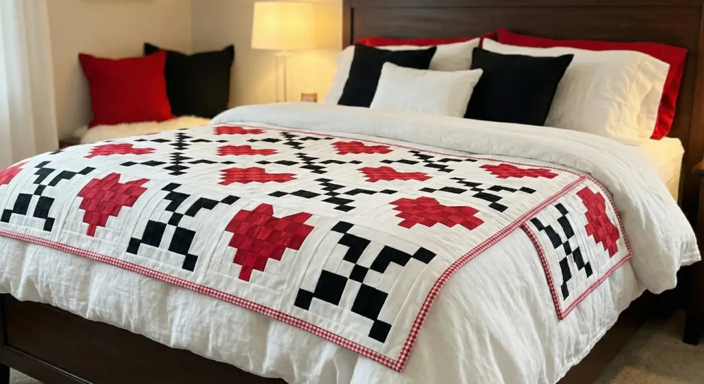 Romantic Red Heart Patchwork for Cozy Bedrooms