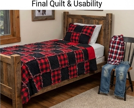 Rugged Flannel Rag Quilt Patterns for Active Boys
