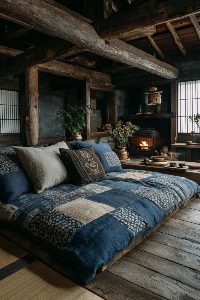 Rustic Japanese Farmhouse Patchwork Couch Covers