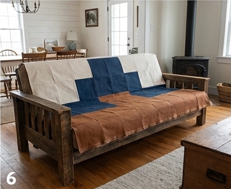 Rustic Japanese Farmhouse Patchwork Couch Covers