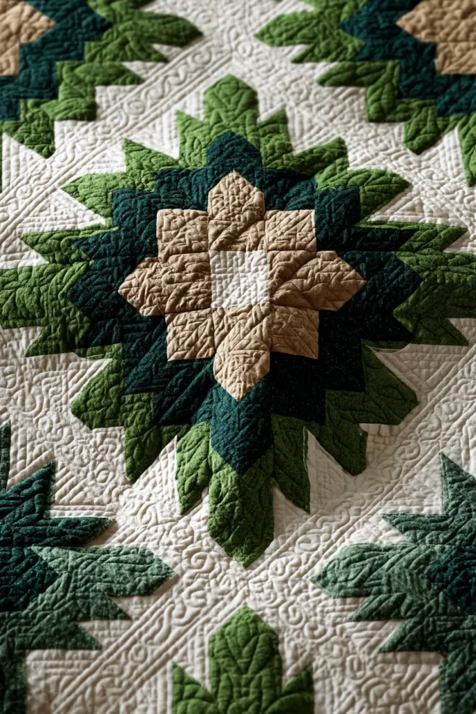 SElegant Hunter’s Star Bed Quilts for All-Season Warmth