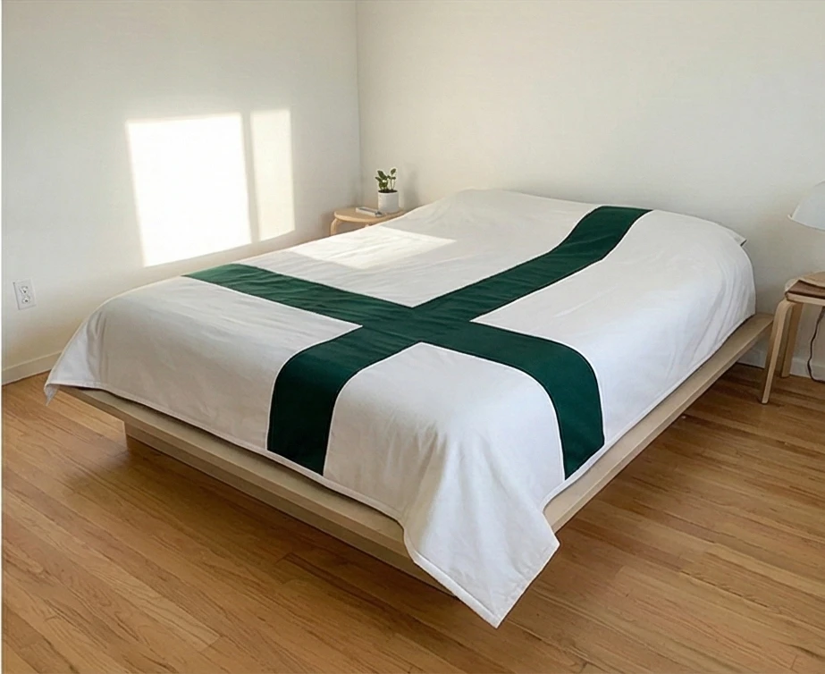 Scandinavian Cross Quilt Designs for Minimalist Bed Covers