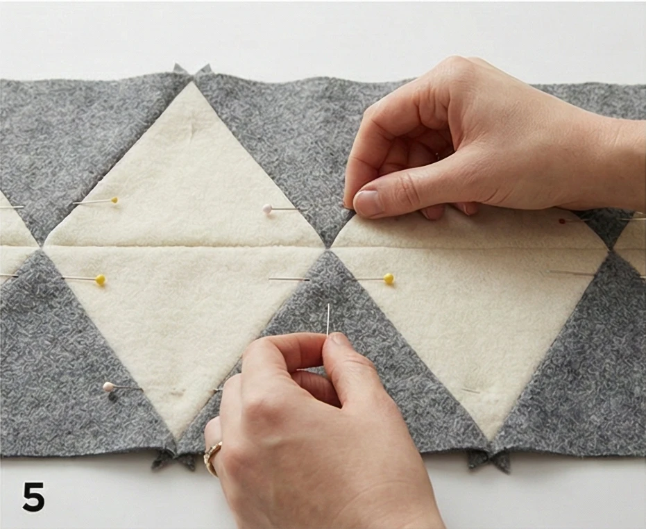 Scandinavian-Inspired Wool Quilts in Soft Neutral Winter Tones