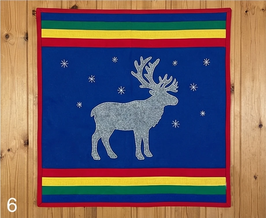 Scandinavian Sami-Inspired Reindeer Quilt Designs
