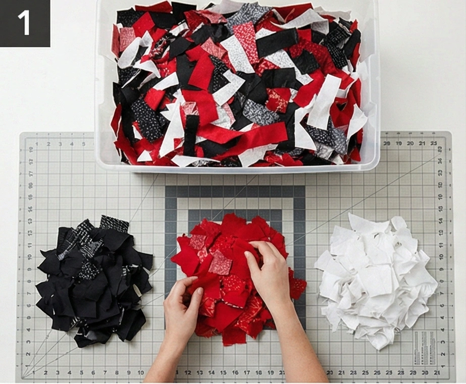 Scrap-Friendly Quilt Pattern for Eclectic Wall Art