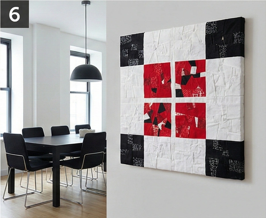 Scrap-Friendly Quilt Pattern for Eclectic Wall Art