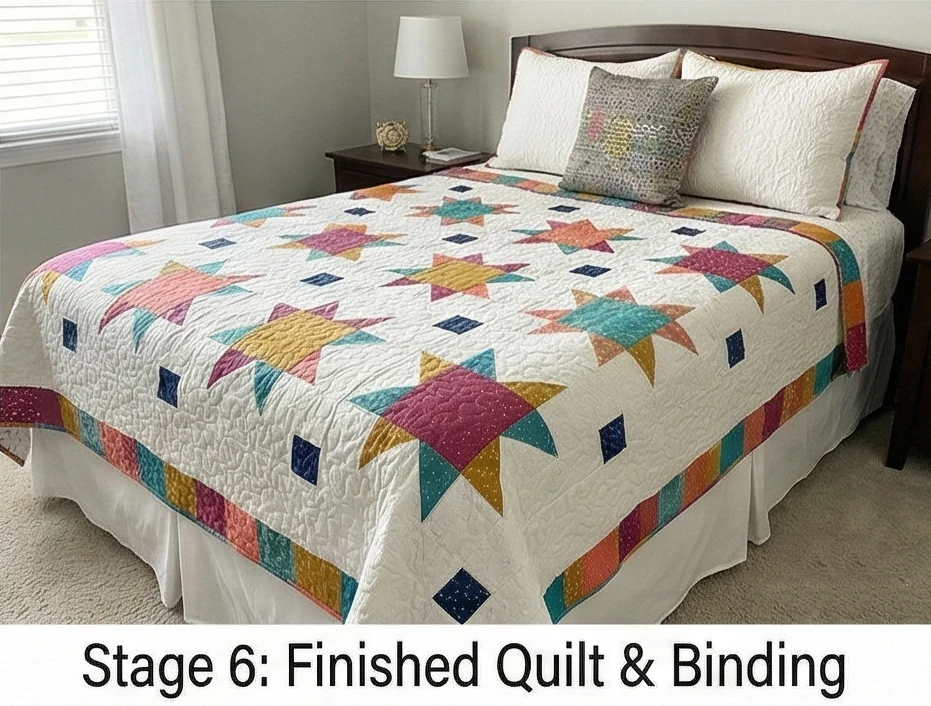Scrappy Friendship Star Quilt Patterns for a Charming Guest Room