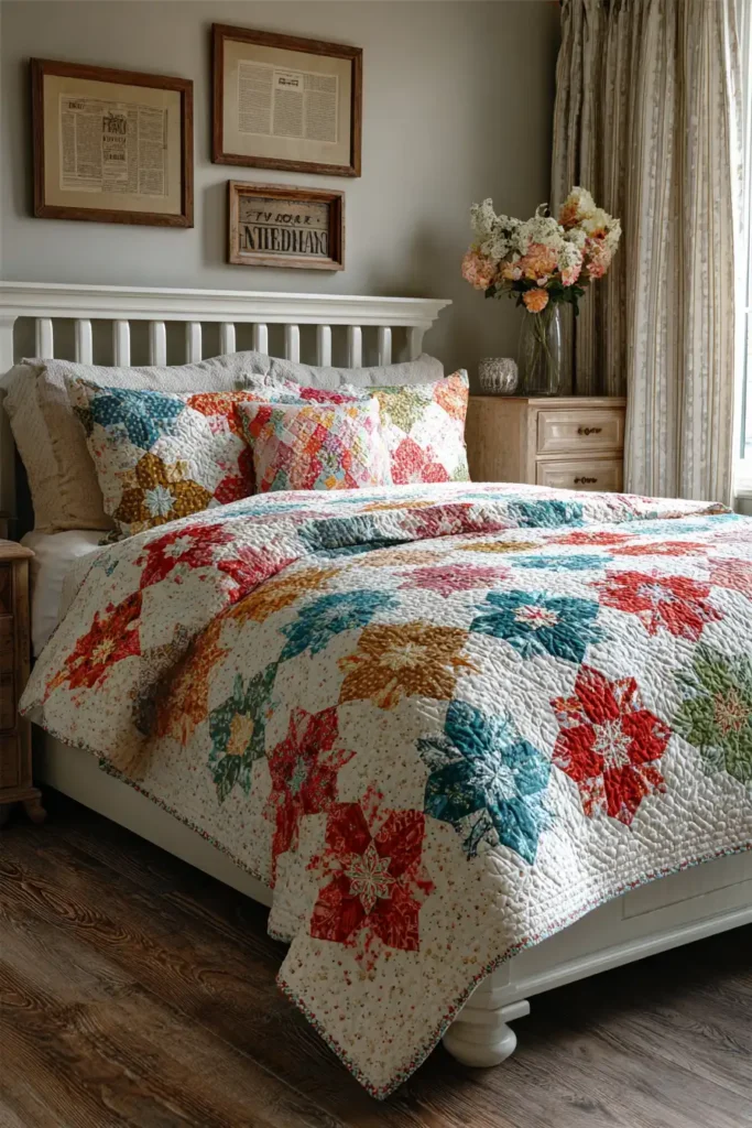 Scrappy Friendship Star Quilt Patterns for a Charming Guest Room