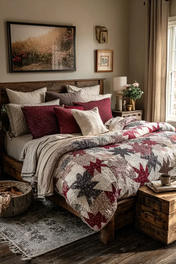 Scrappy Friendship Star Quilt Patterns for a Charming Guest Room