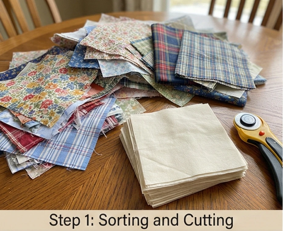 Scrappy Star Quilt Throws for Rustic Living Room Comfort