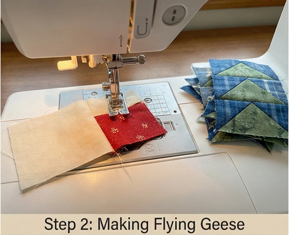 Scrappy Star Quilt Throws for Rustic Living Room Comfort