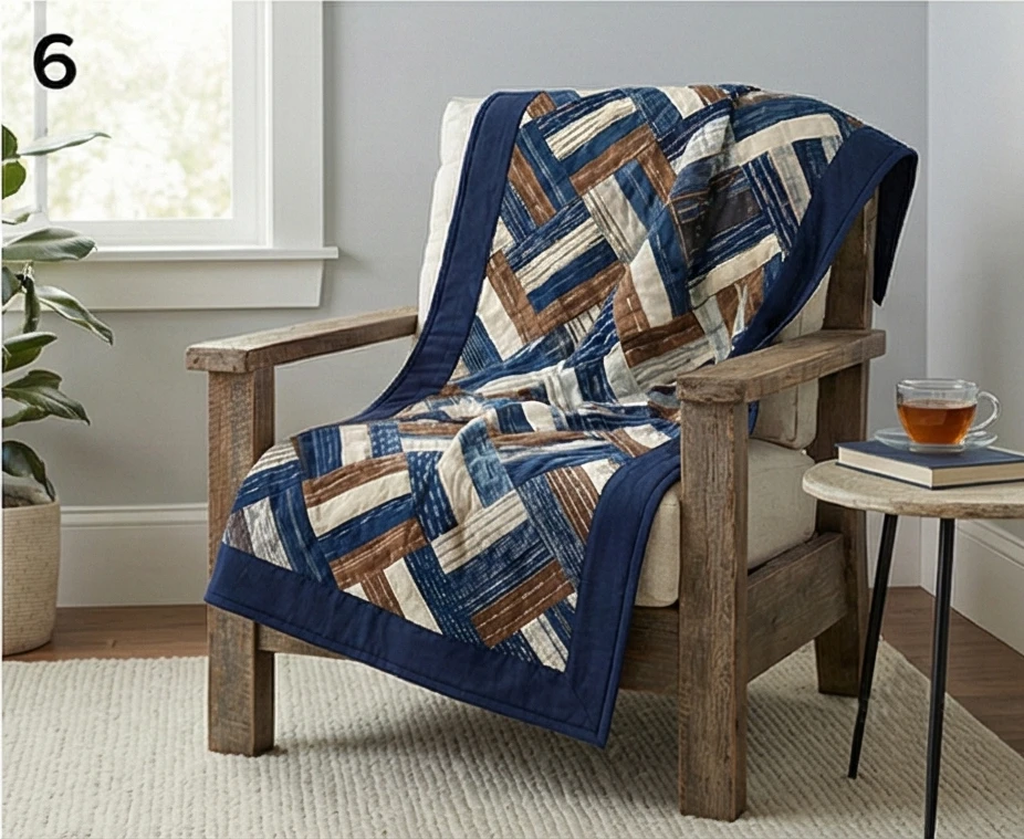 Scrappy Yosegire Patchwork Throws for Rustic Charm