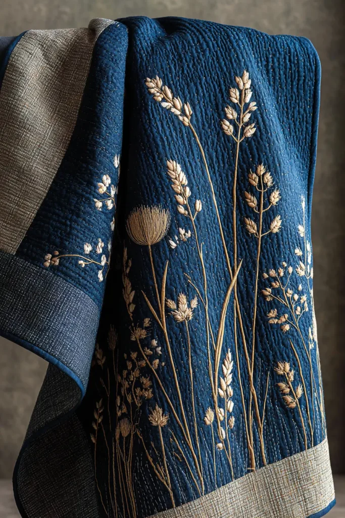 Serene Sashiko Quilt Ideas for Reading Nooks