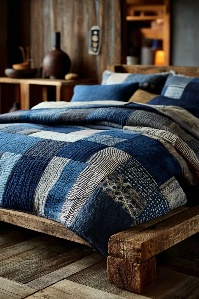 Shonai Patchwork Quilts for Elegant Layered Bedding