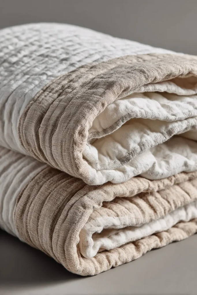 Simple Channel-Quilted Bed Runners for Serene Style