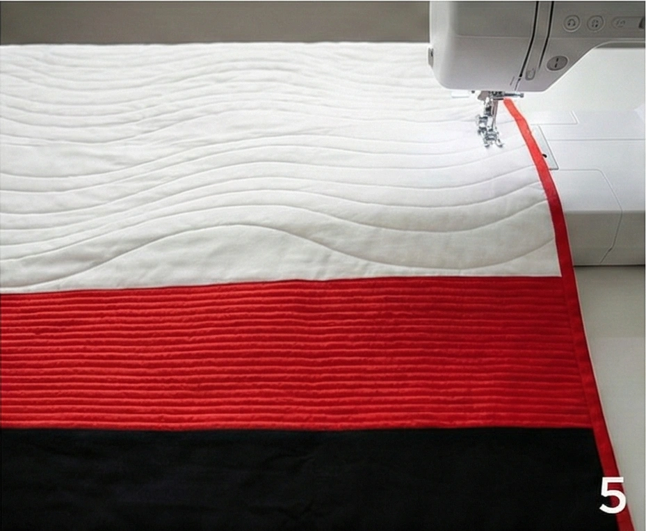 Simple Color Block Quilt for Tying Both Spaces Together