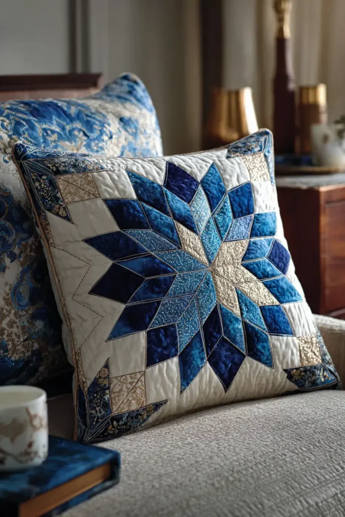 Sophisticated LeMoyne Star Pillow Shams for Comfort