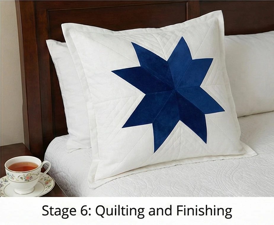 Sophisticated LeMoyne Star Pillow Shams for Comfort