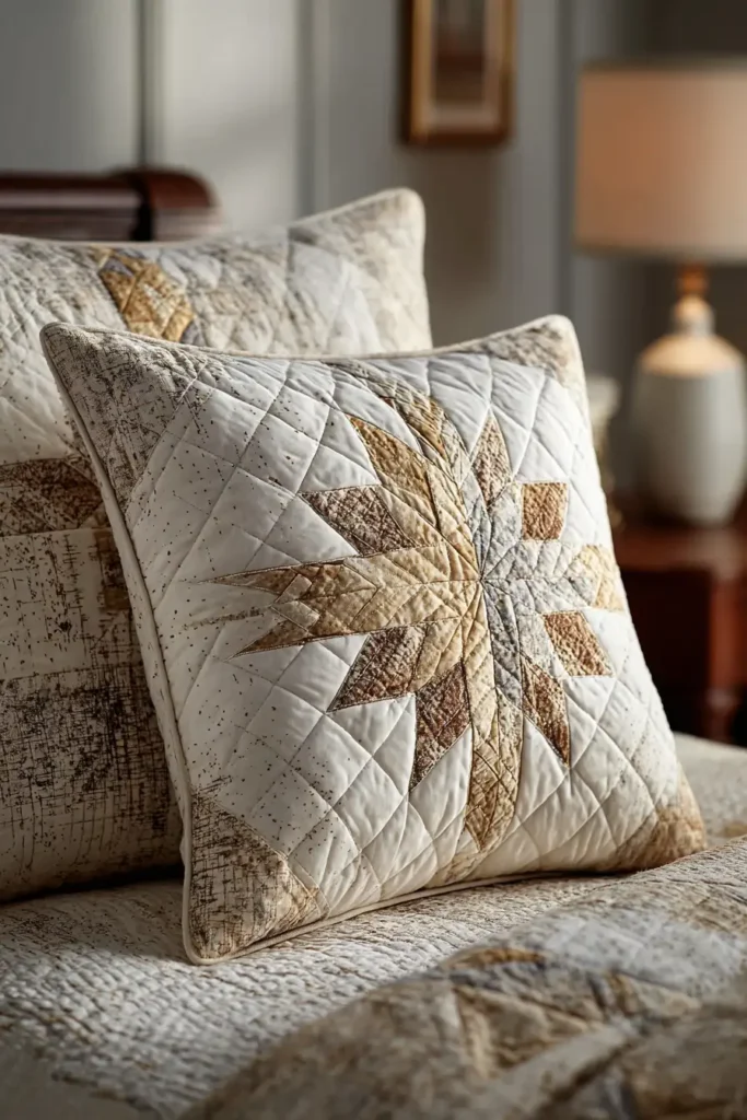 Sophisticated LeMoyne Star Pillow Shams for Comfort