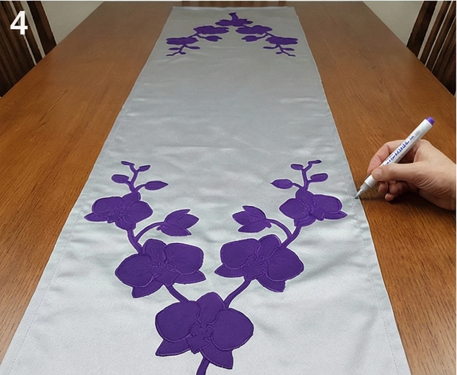 Sophisticated Orchid Hawaiian Quilt Table Runners