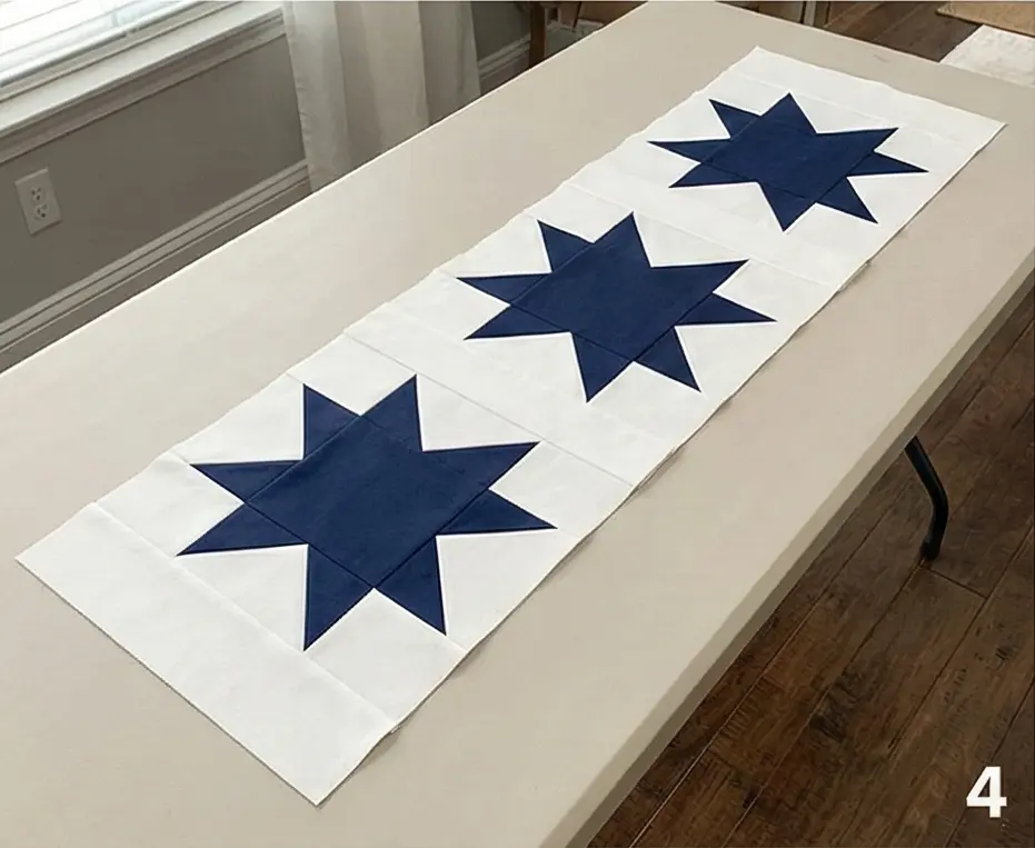 Traditional Nordic Star Quilt for Table Runners