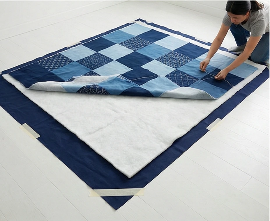 Traditional Sashiko Stitch Bed Covers for Zen Bedrooms