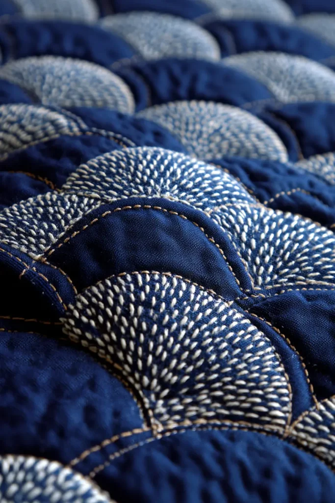 Traditional Sashiko Stitch Patterns for Zen Bed Covers and Throws