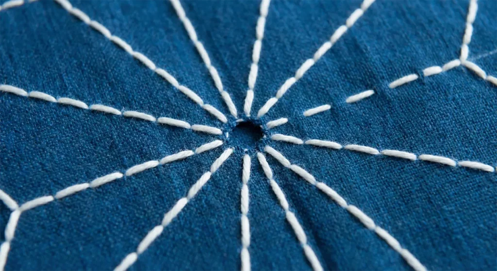 Traditional Sashiko Stitch Patterns for Zen Bed Covers and Throws
