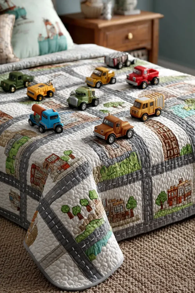 Transportation Quilt Designs Trucks, Trains, and Planes
