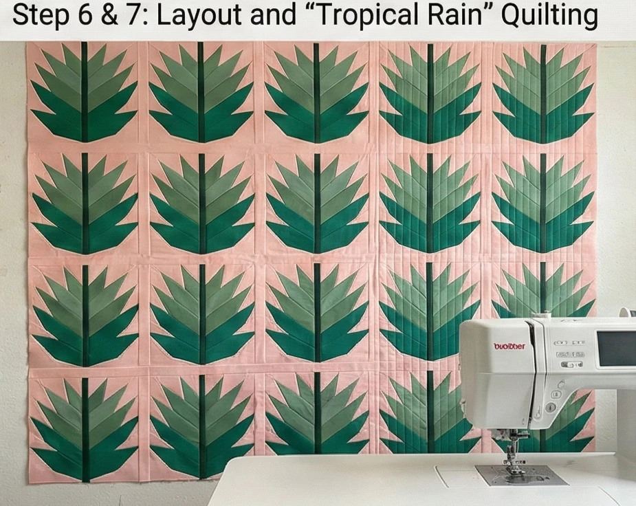 Tropical Palm Quilt Patterns for Comfortable Girls' Bed Covers