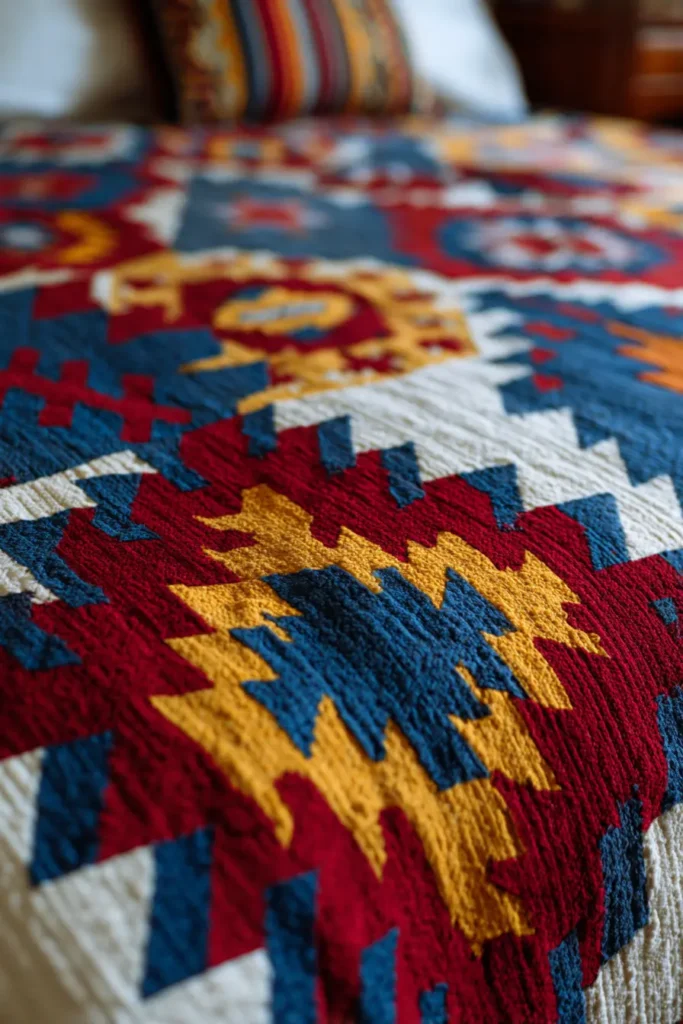 Turkish Kilim Quilt Patterns for Bold Colors