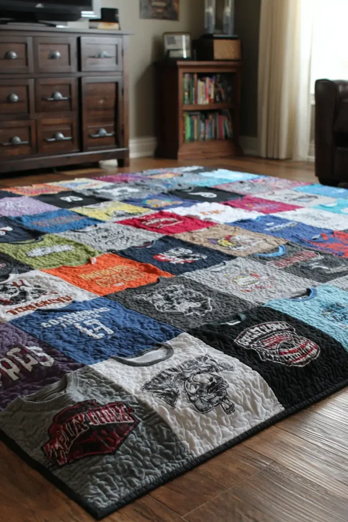 Upcycled Memory T-Shirt Quilt Ideas for Keepsake Bedding