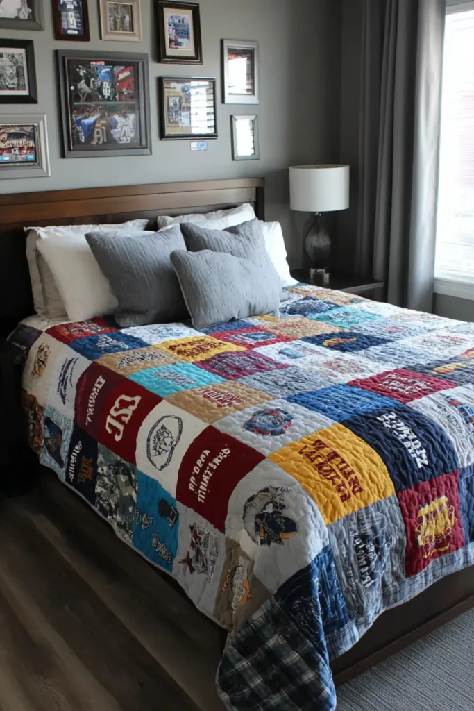 Upcycled Memory T-Shirt Quilt Ideas for Keepsake Bedding