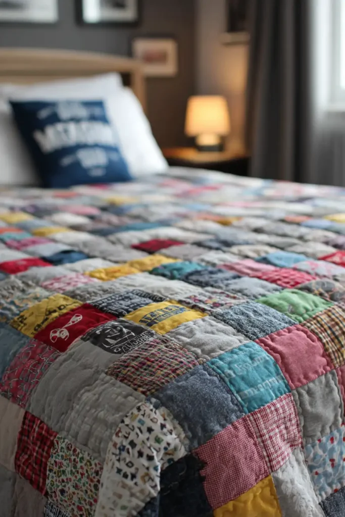 Upcycled Memory T-Shirt Quilt Ideas for Keepsake Bedding