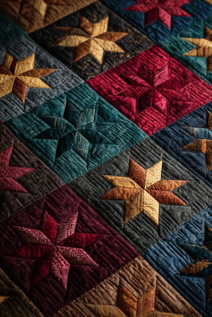Velvet and Wool Mixed Luxury Throw Quilt Patterns