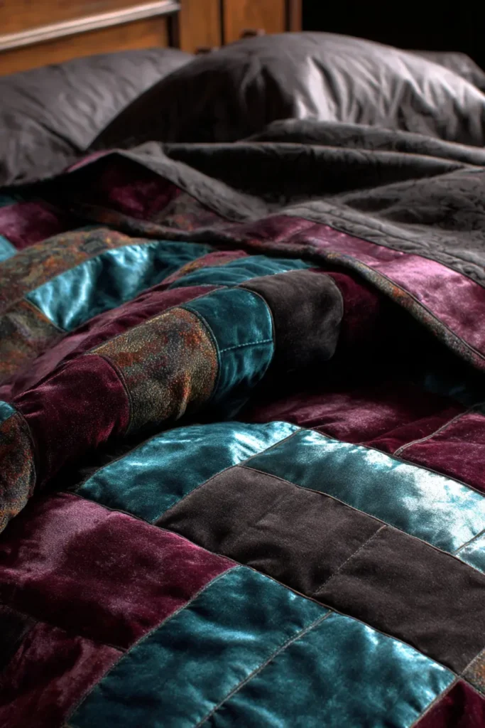Velvet and Wool Mixed Luxury Throw Quilt Patterns