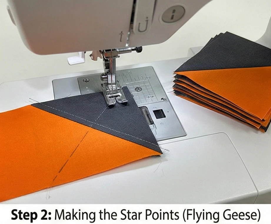 Vibrant Scrappy Star Bed Runners for a Pop of Color