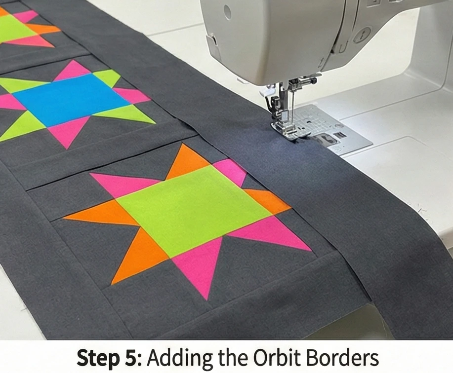 Vibrant Scrappy Star Bed Runners for a Pop of Color