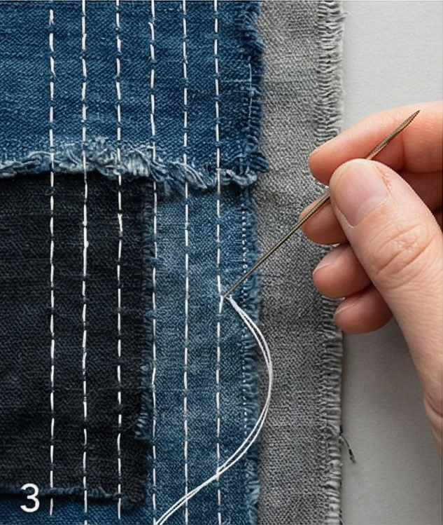 Wabi-Sabi Boro Patchwork Wall Hangings