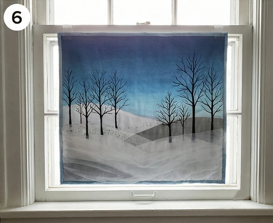 Winter Landscape Art Quilts with Insulated Batting