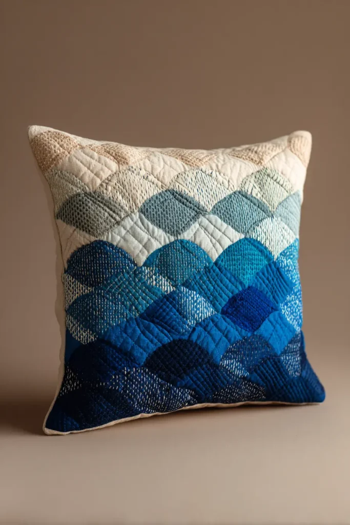 Zen Hishizashi Quilt Ideas for Pillow Covers