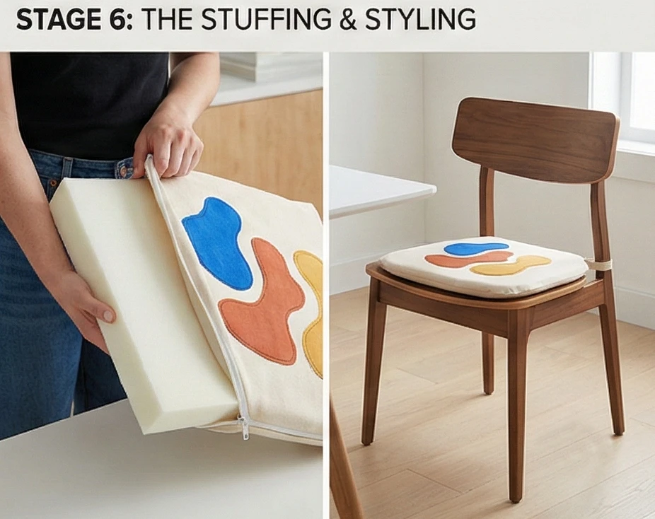 Abstract Art Inspired Chair Pads for Comfortable Seating