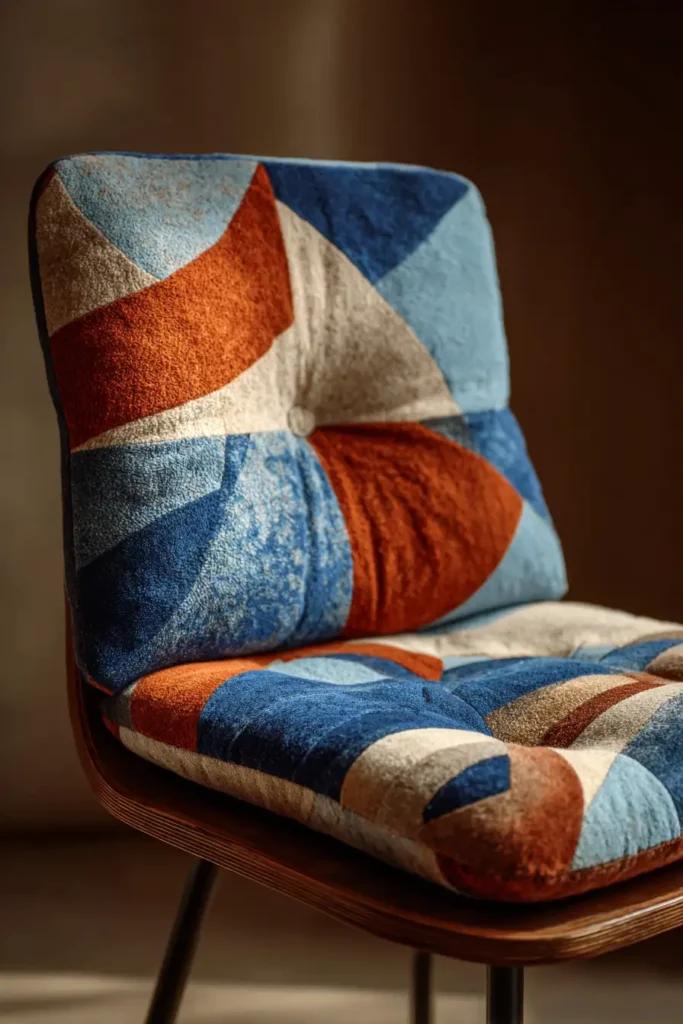 Abstract Art Inspired Chair Pads for Comfortable Seating