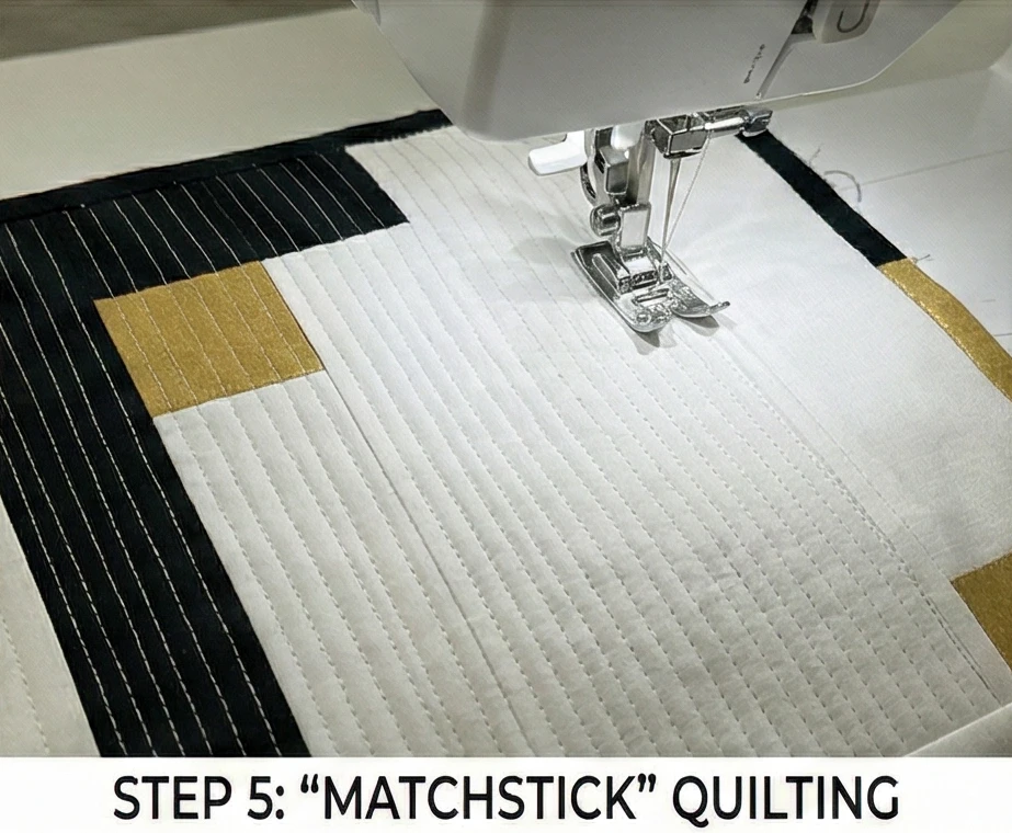 Abstract Log Cabin Quilt Pattern for Artistic Wall Hangings