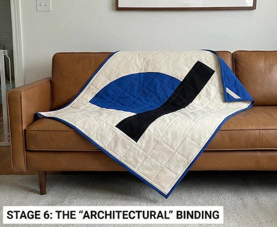 Architectural Graphic Quilt Throws for Stylish Living Rooms