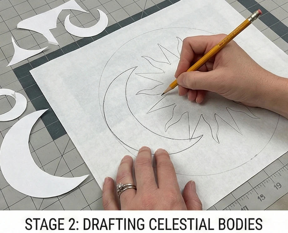 Celestial Sun and Moon Quilt Patterns for Mystical Wall Art